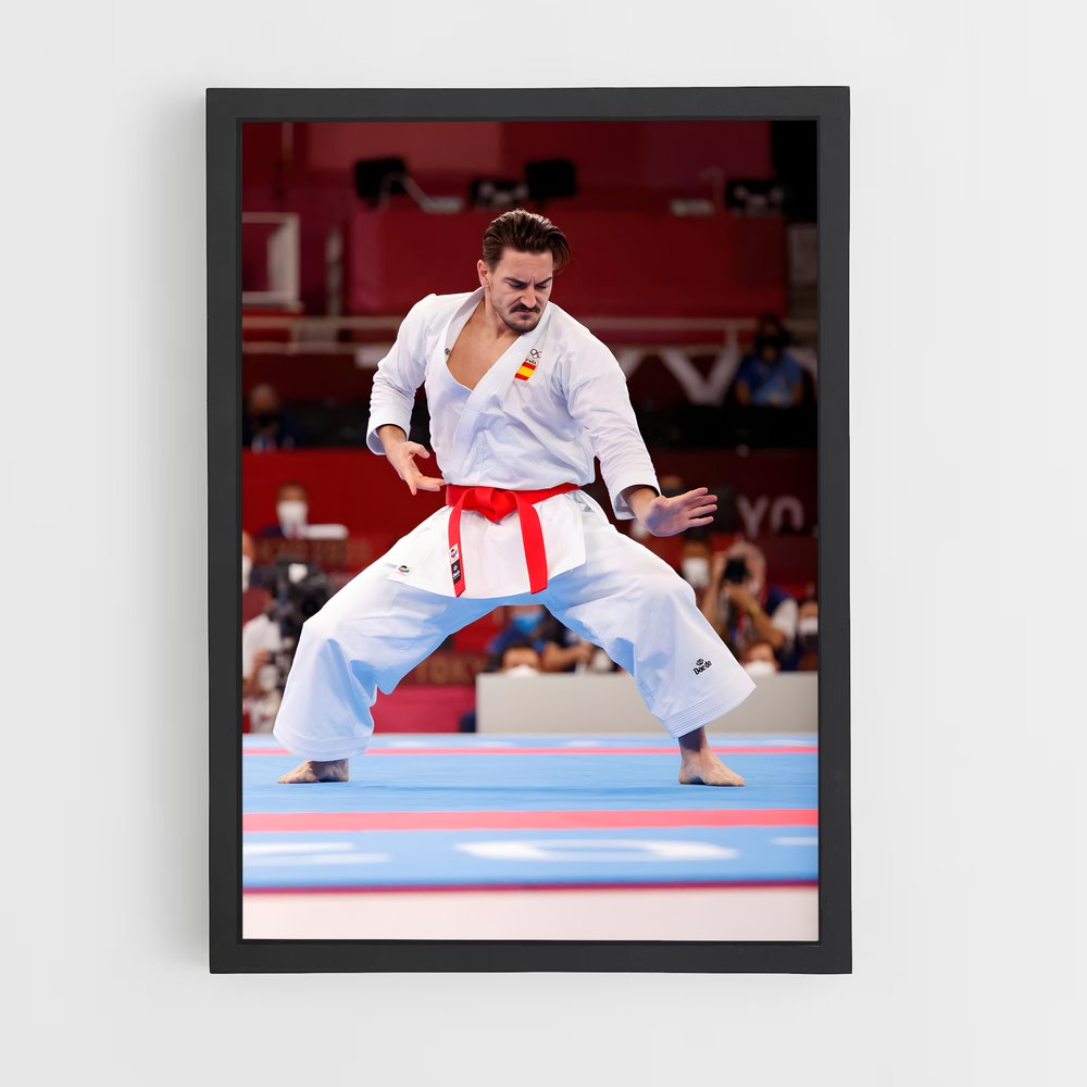 Poster Karateka en Action – affiche Karaté (vue 2)